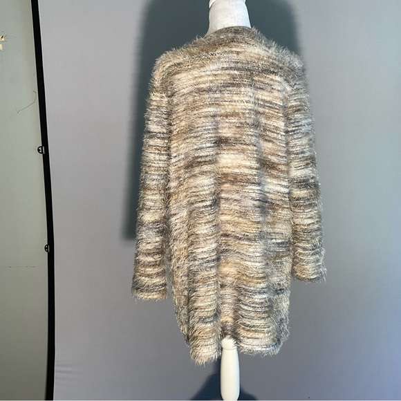 Calvin Klein Eyelash, Fuzzy, Soft, Cozy Cardigan with Silver Clasp Closure - Picture 9 of 16